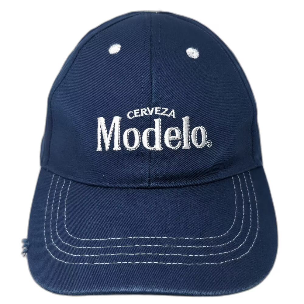 BDA Cerveza Modelo Baseball Cap Blue White OS Strapback Embroidered Cotton Hat